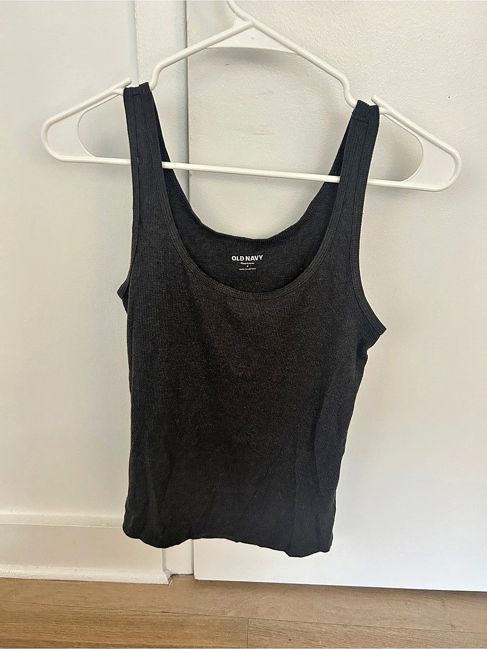 Old Navy First-Layer Rib-Knit Tank Top in gray
